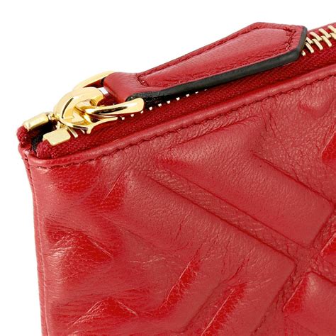 fendi red clutch